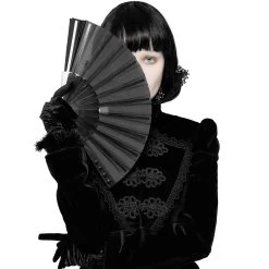 Eventail 'Gothic Spiked' Noir 13 Eventail 'Gothic Spiked' Noir -Magasin De Mode eventail gothic spiked noir 2