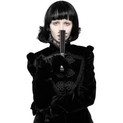 Eventail 'Gothic Spiked' Noir 14 Eventail 'Gothic Spiked' Noir -Magasin De Mode eventail gothic spiked noir 3