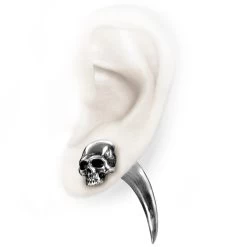 Faux Ecarteur D'Oreille 'Tomb Skull Horn' -Magasin De Mode faux ecarteur d oreille tomb skull horn 1 1