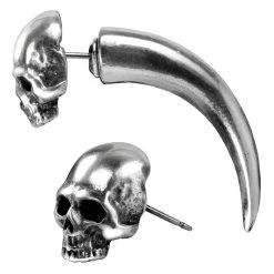 Faux Ecarteur D'Oreille 'Tomb Skull Horn' -Magasin De Mode faux ecarteur d oreille tomb skull horn 1 2