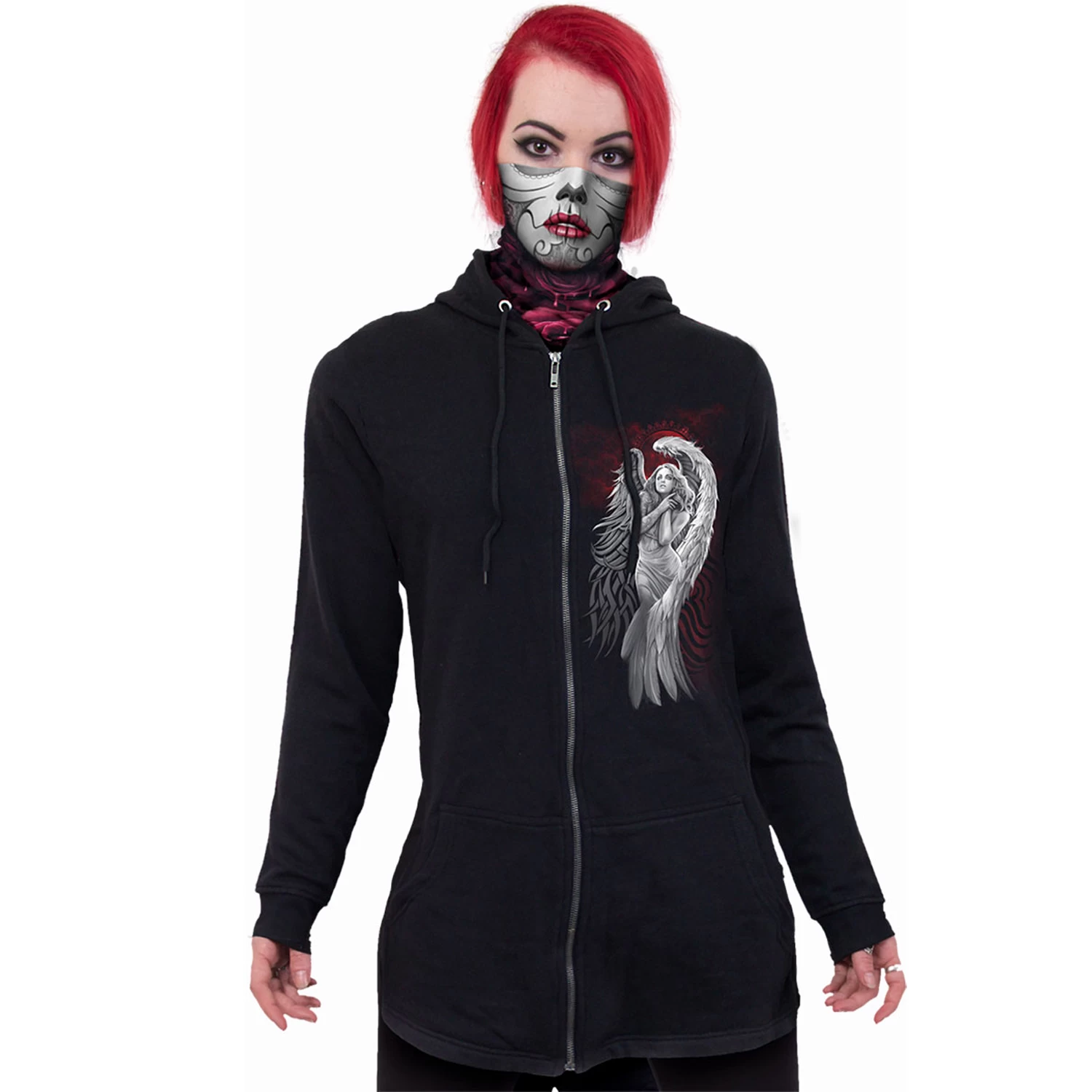 Foulard Multifonctions 'Blood Rose' Noir 5 Foulard Multifonctions 'Blood Rose' Noir – Image 3