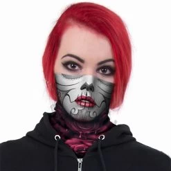 Foulard Multifonctions 'Blood Rose' Noir