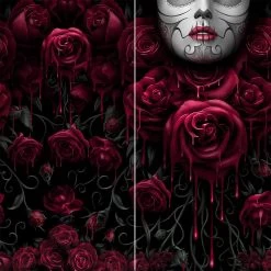 Foulard Multifonctions 'Blood Rose' Noir 11 Foulard Multifonctions 'Blood Rose' Noir -Magasin De Mode foulard multifonctions blood rose noir 3