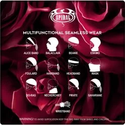 Foulard Multifonctions 'Blood Rose' Noir 12 Foulard Multifonctions 'Blood Rose' Noir -Magasin De Mode foulard multifonctions blood rose noir 4