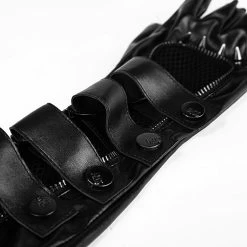 Gants Gothiques Pour Hommes 'Predator' Avec Boucles... 12 Gants Gothiques Pour Hommes 'Predator' Avec Boucles... -Magasin De Mode gants gothiques pour hommes predator avec boucles et spikes 4