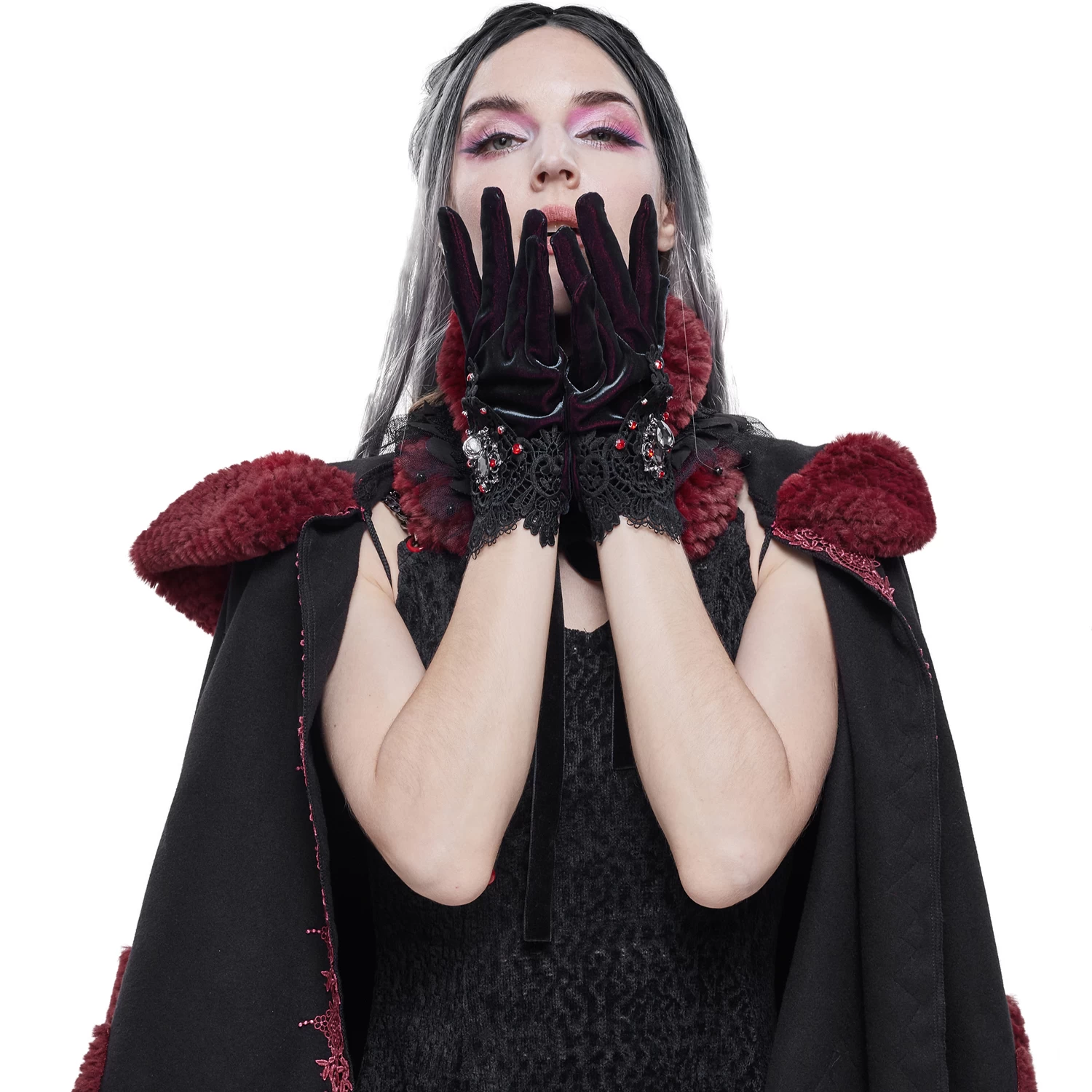 Gants 'Red Diamond' Bordeaux 4 Gants 'Red Diamond' Bordeaux – Image 2