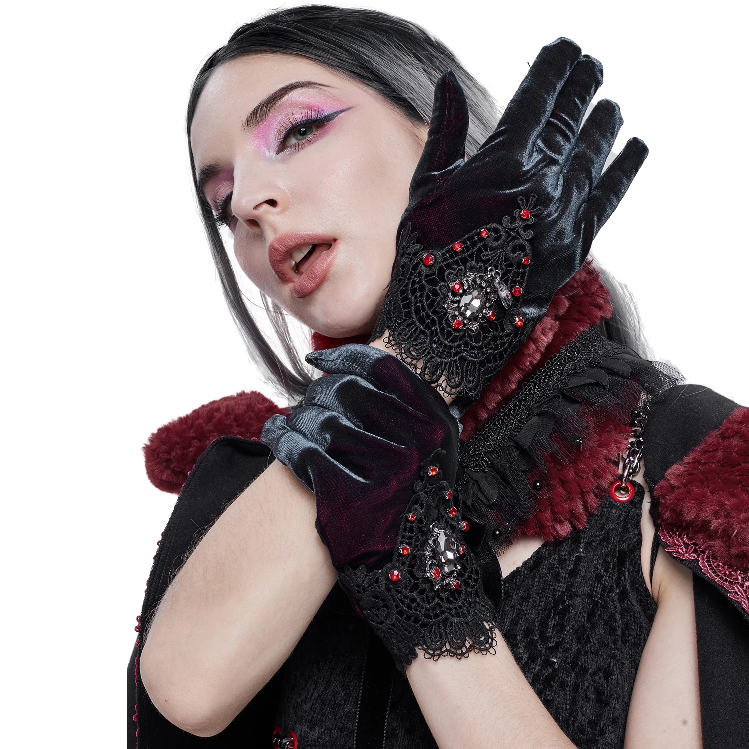 Gants 'Red Diamond' Bordeaux 5 Gants 'Red Diamond' Bordeaux – Image 3