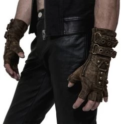 Gants Steampunk 'Mad Max' Marrons 18 Gants Steampunk 'Mad Max' Marrons -Magasin De Mode gants steampunk mad max marrons 4