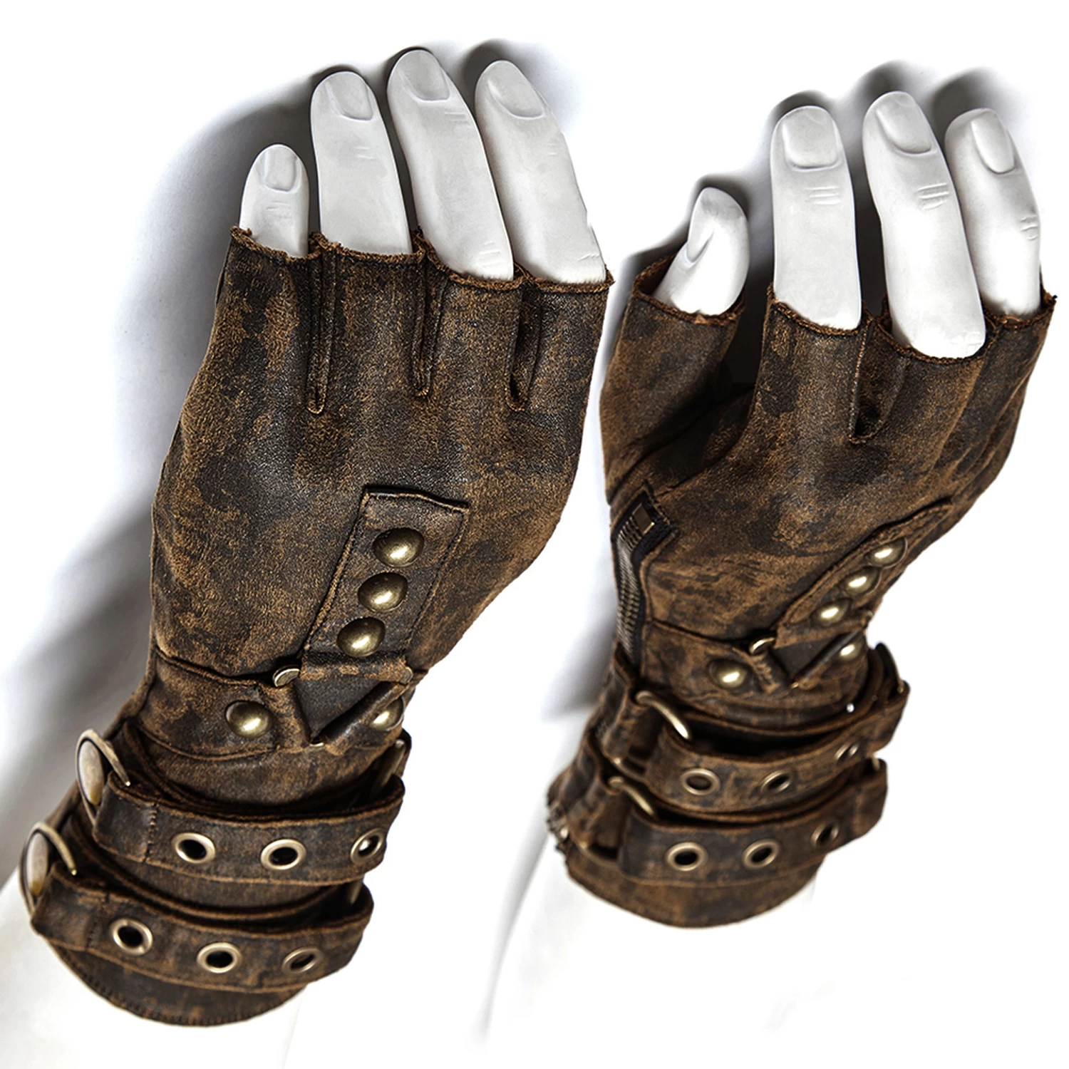 Gants Steampunk 'Mad Max' Marrons 3 Gants Steampunk 'Mad Max' Marrons