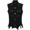 Gilet 'Distressed Heavy Metal' Noir 1 Gilet 'Distressed Heavy Metal' Noir -Magasin De Mode gilet distressed heavy metal noir