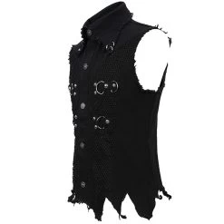 Gilet 'Distressed Heavy Metal' Noir -Magasin De Mode gilet distressed heavy metal noir 8