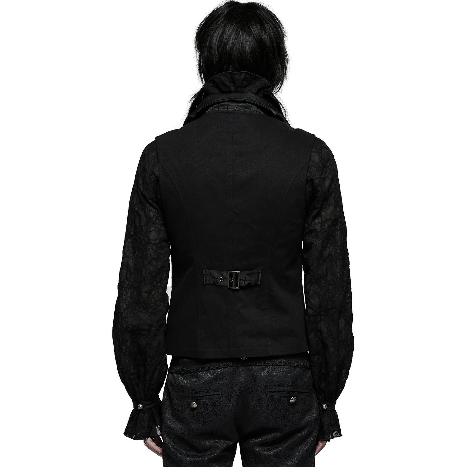 Gilet 'Gothic Noble Jacquard' Noir 5 Gilet 'Gothic Noble Jacquard' Noir – Image 3