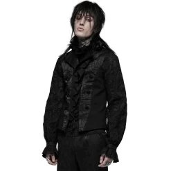 Gilet 'Gothic Noble Jacquard' Noir 19 Gilet 'Gothic Noble Jacquard' Noir -Magasin De Mode gilet gothic noble jacquard noir 3
