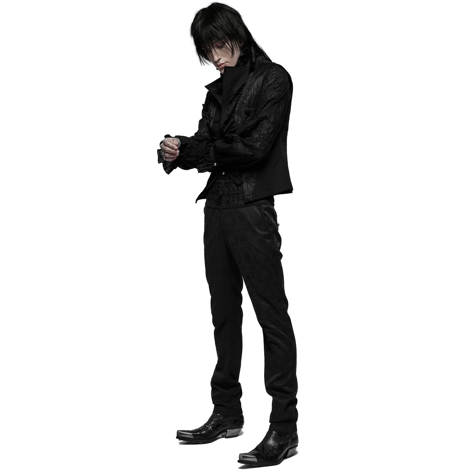 Gilet 'Gothic Noble Jacquard' Noir 7 Gilet 'Gothic Noble Jacquard' Noir – Image 5