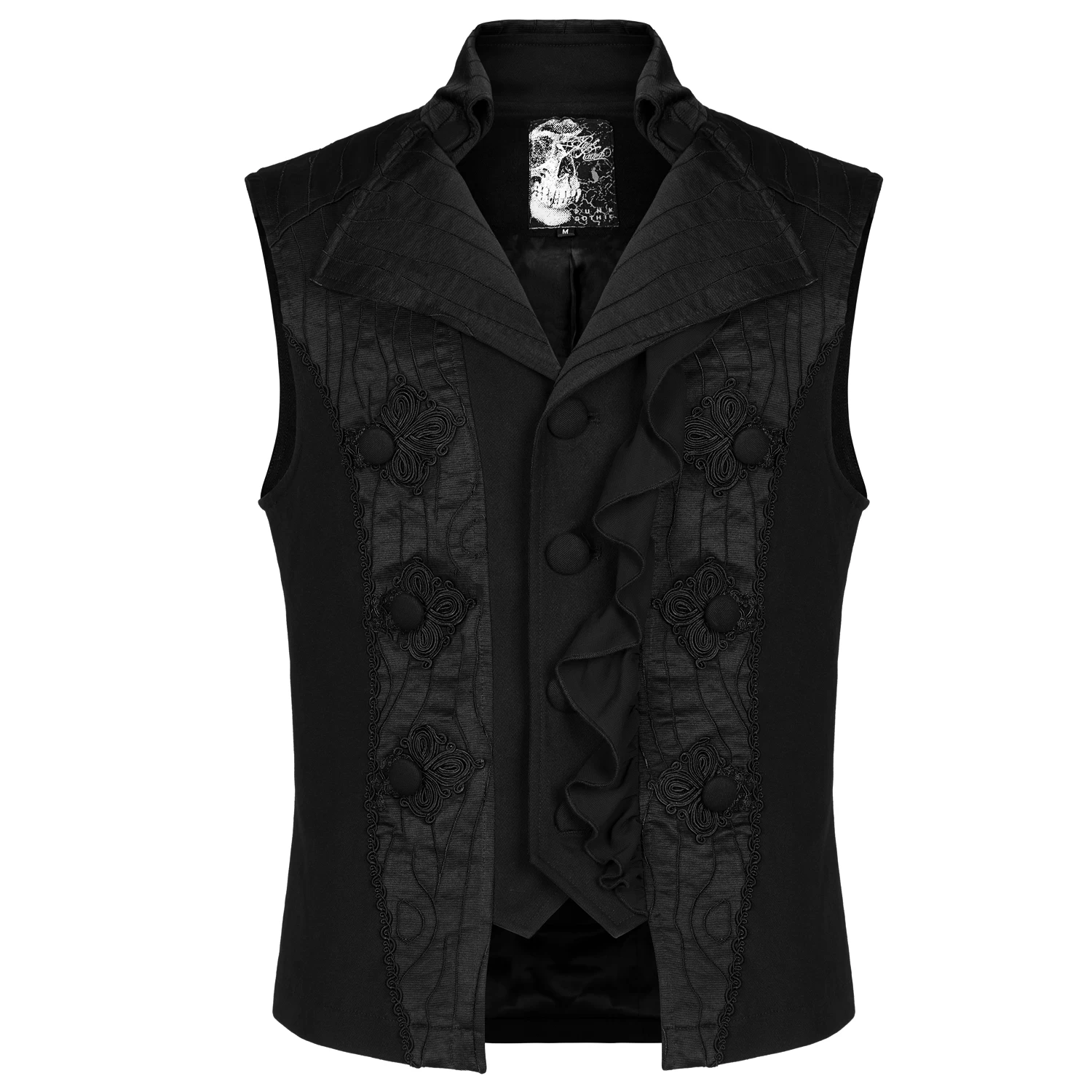 Gilet 'Gothic Noble Jacquard' Noir 9 Gilet 'Gothic Noble Jacquard' Noir – Image 7