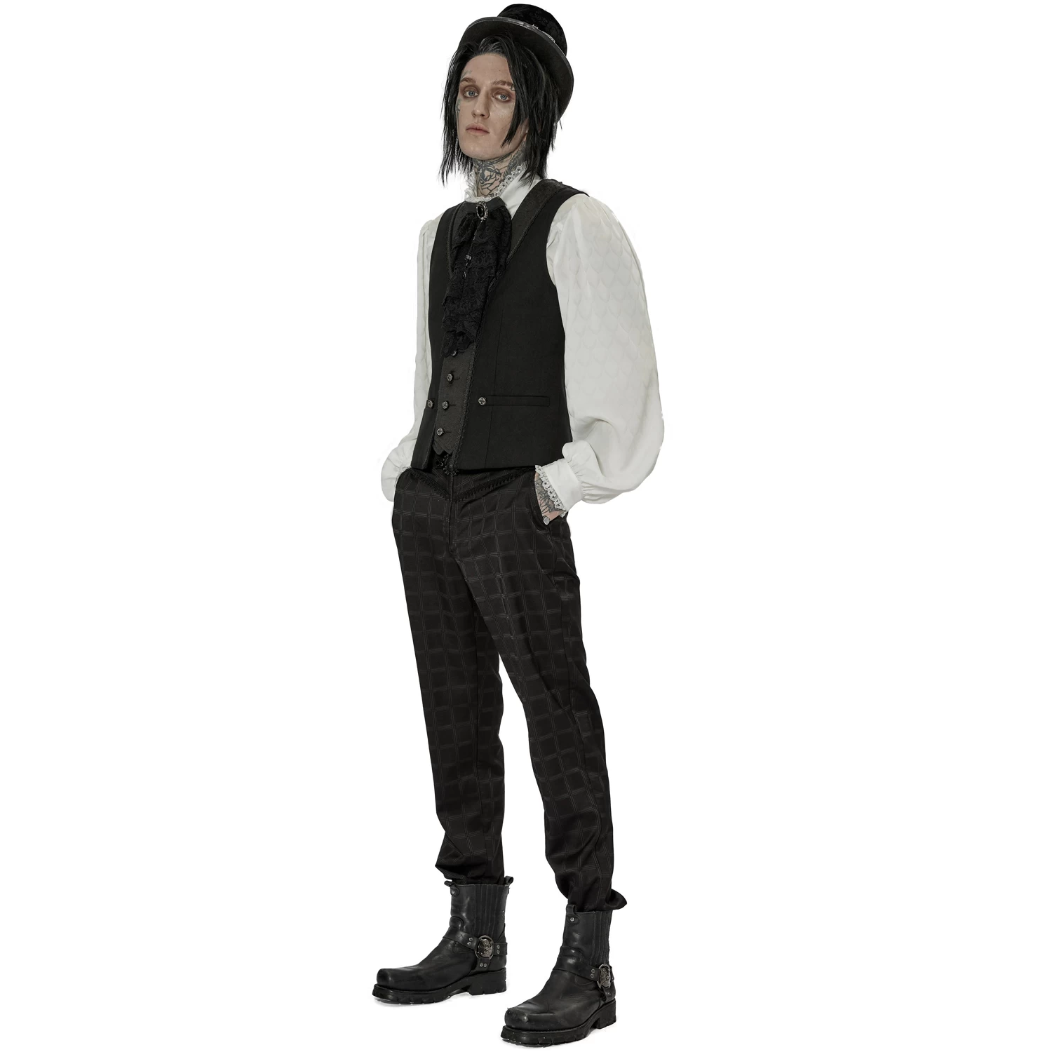 Gilet 'Gothic Patchwork' Noir 5 Gilet 'Gothic Patchwork' Noir – Image 4