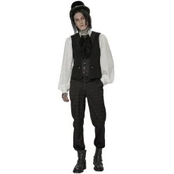 Gilet 'Gothic Patchwork' Noir 17 Gilet 'Gothic Patchwork' Noir -Magasin De Mode gilet gothic patchwork noir 4