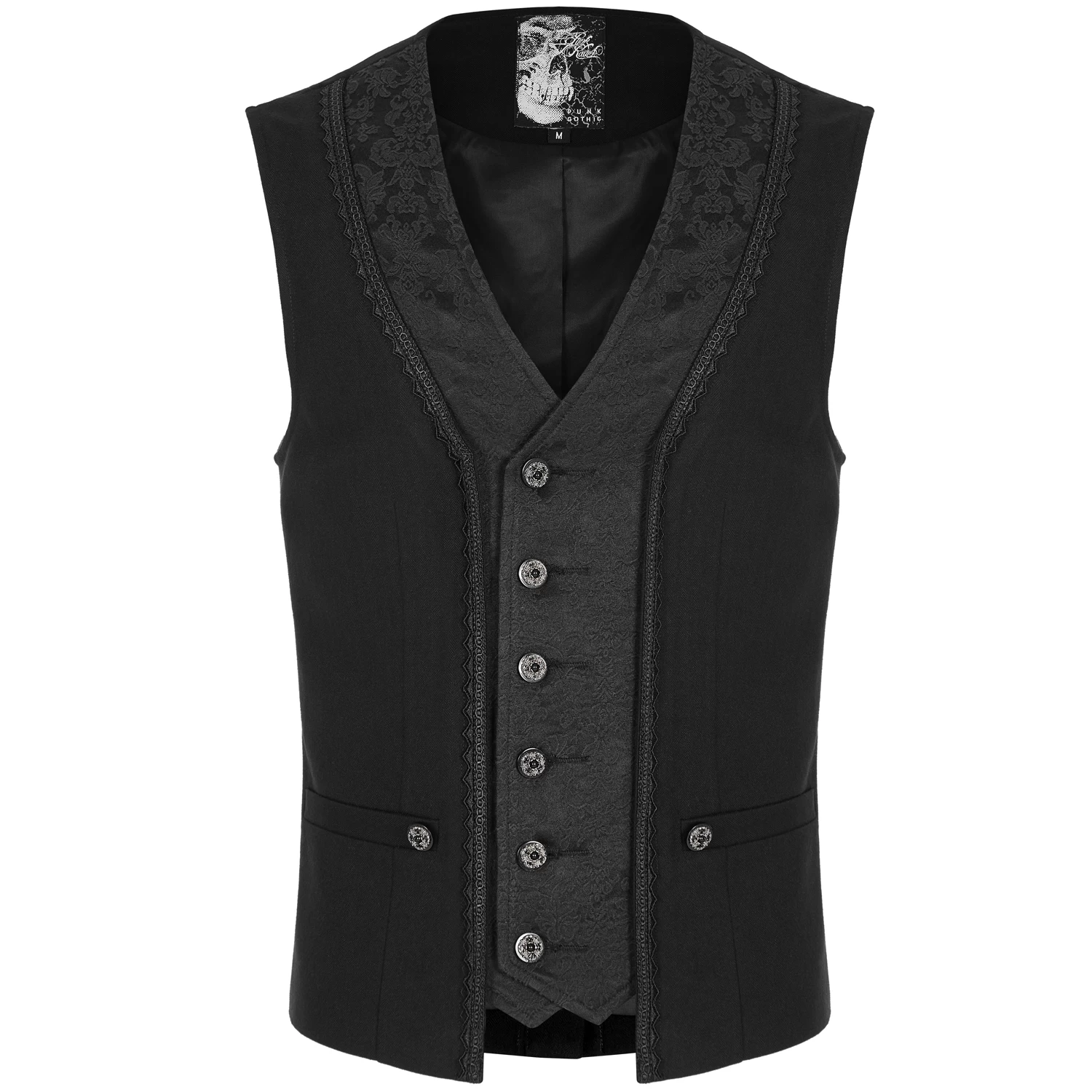 Gilet 'Gothic Patchwork' Noir 2 Gilet 'Gothic Patchwork' Noir