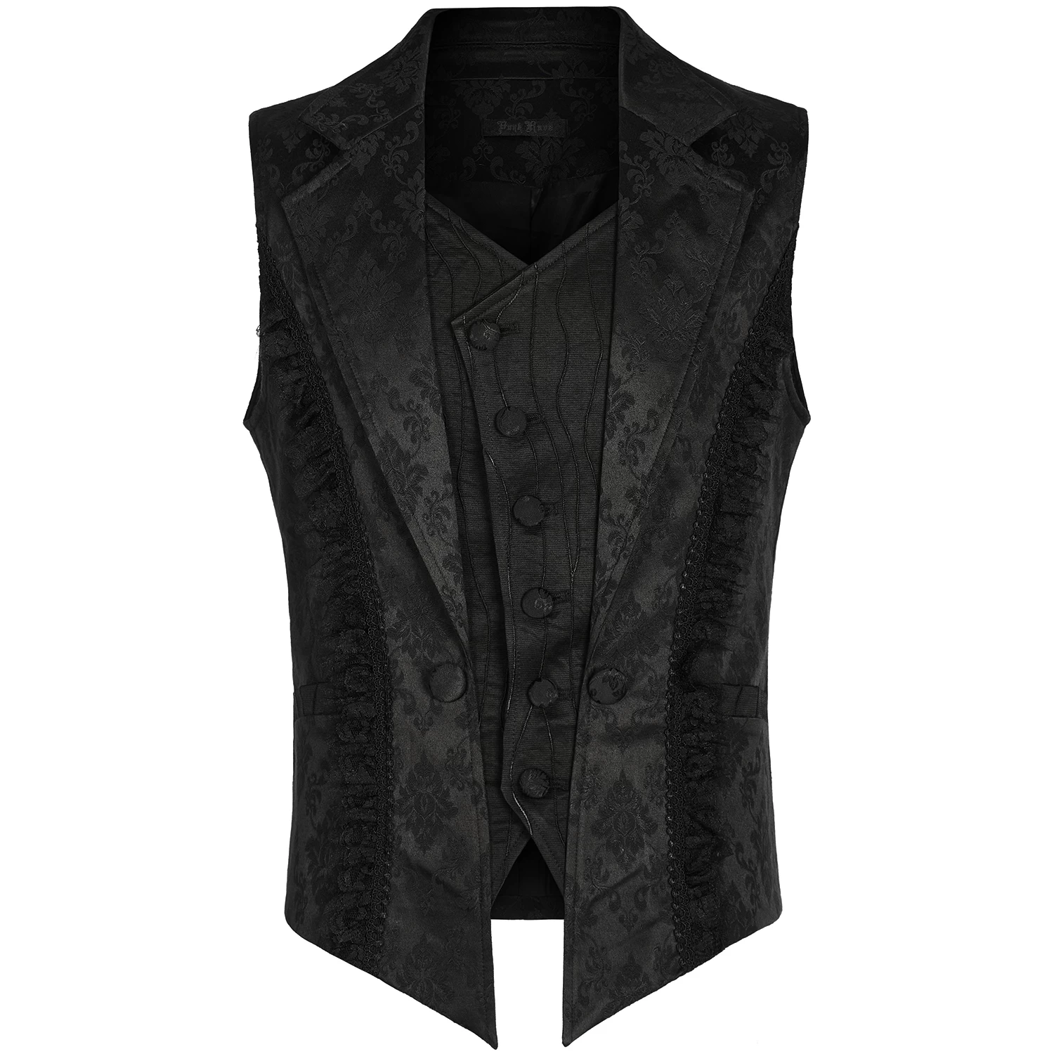 Gilet Gothique à Revers 'Saphrax' Noir 15 Gilet Gothique à Revers 'Saphrax' Noir – Image 13