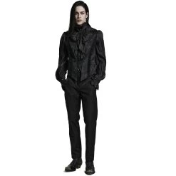 Gilet Gothique à Revers 'Saphrax' Noir 22 Gilet Gothique à Revers 'Saphrax' Noir -Magasin De Mode gilet gothique a revers saphrax noir 4