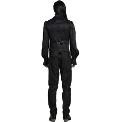 Gilet Gothique à Revers 'Saphrax' Noir 23 Gilet Gothique à Revers 'Saphrax' Noir -Magasin De Mode gilet gothique a revers saphrax noir 5