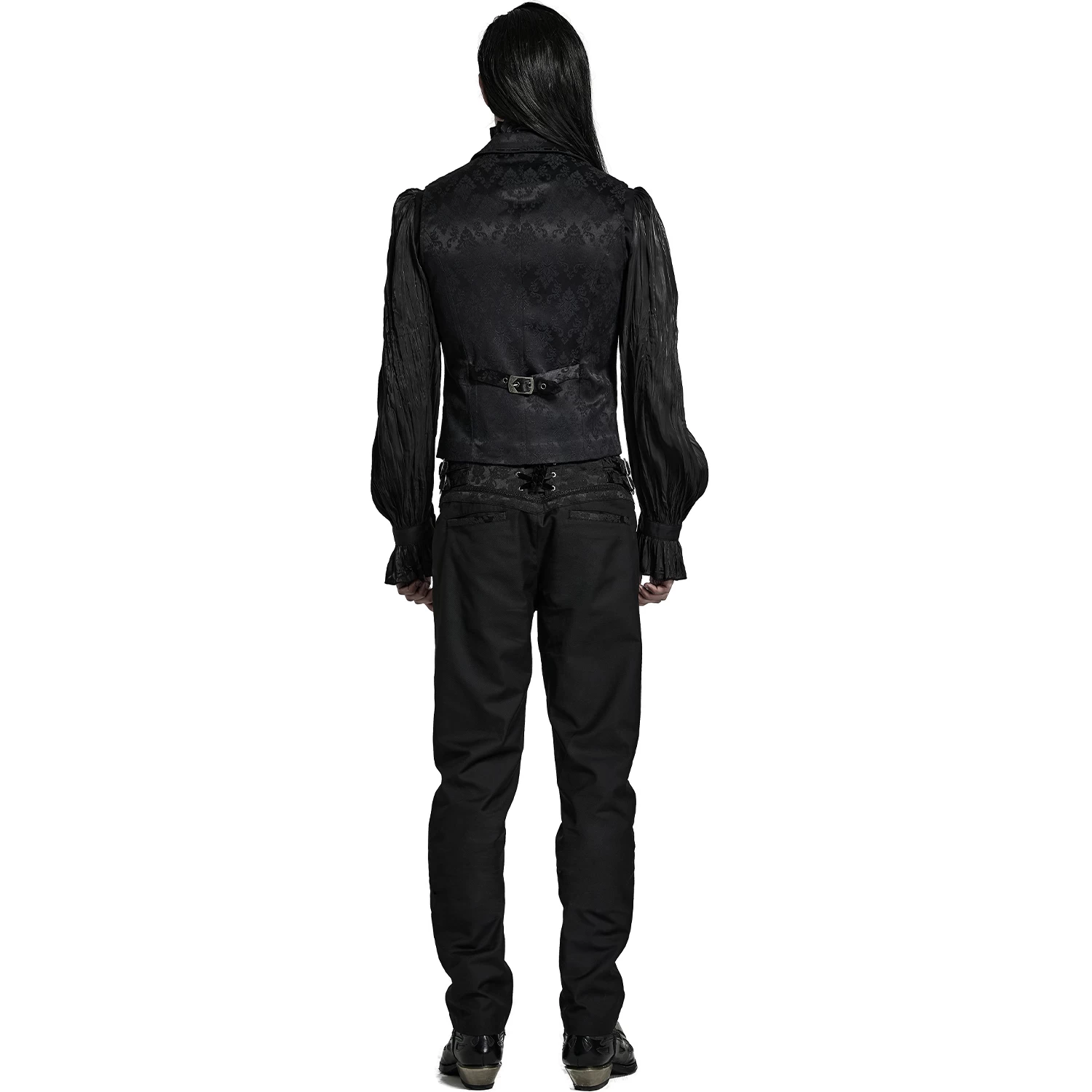 Gilet Gothique à Revers 'Saphrax' Noir 8 Gilet Gothique à Revers 'Saphrax' Noir – Image 6