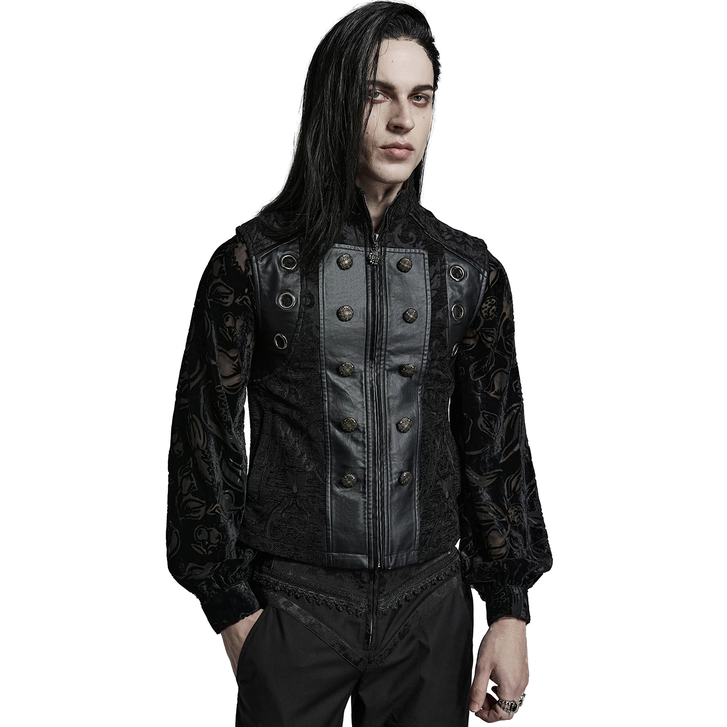 Gilet Gothique 'Arius' Noir 4 Gilet Gothique 'Arius' Noir – Image 2