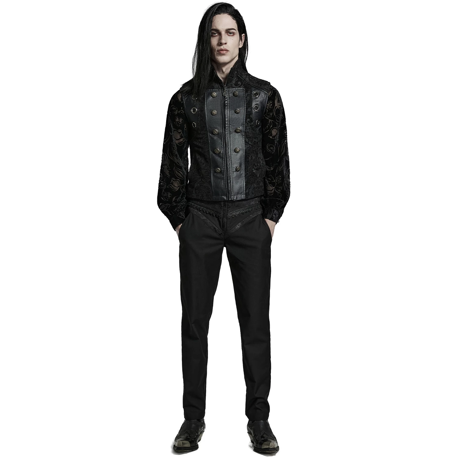 Gilet Gothique 'Arius' Noir 7 Gilet Gothique 'Arius' Noir – Image 5