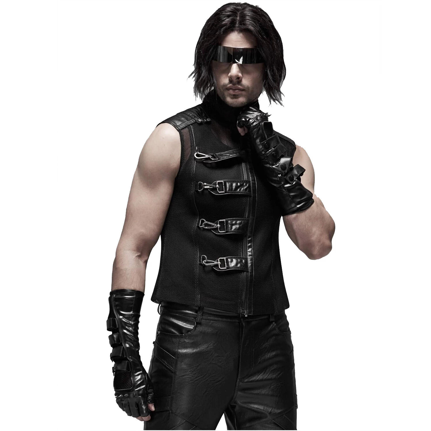 Gilet Gothique 'MeshMachine' Noir 4 Gilet Gothique 'MeshMachine' Noir – Image 2