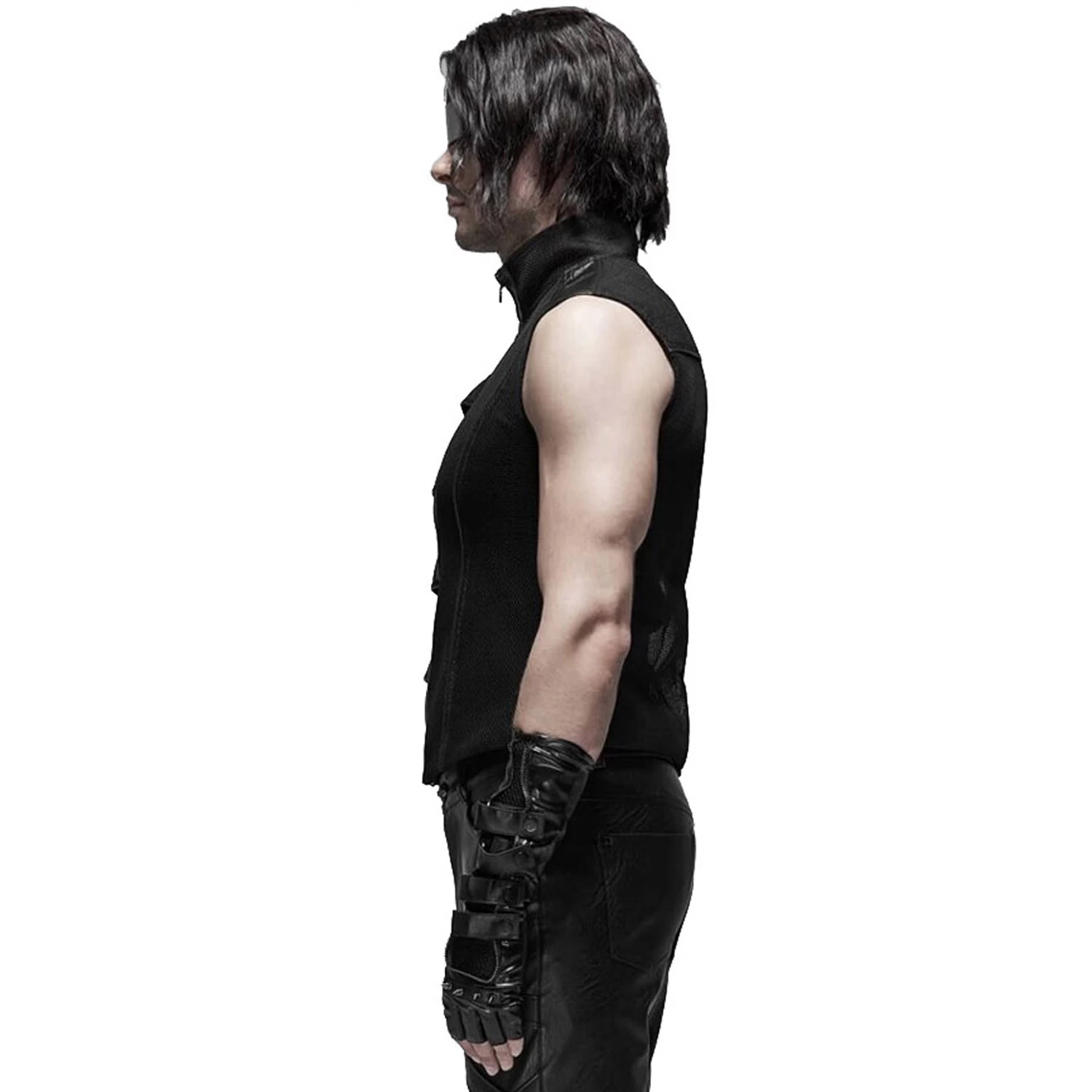 Gilet Gothique 'MeshMachine' Noir 6 Gilet Gothique 'MeshMachine' Noir – Image 4