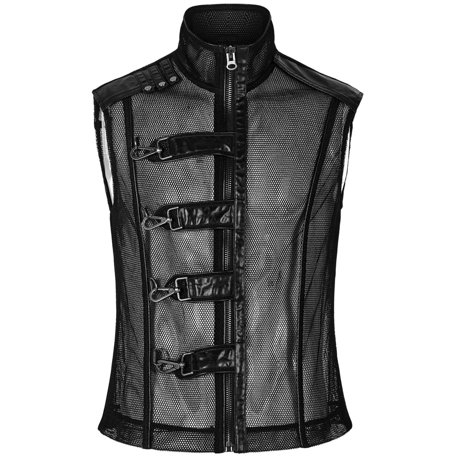 Gilet Gothique 'MeshMachine' Noir 3 Gilet Gothique 'MeshMachine' Noir