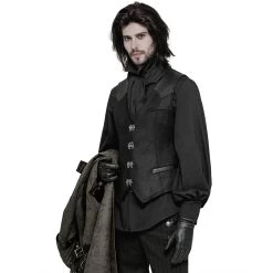 Gilet Gothique 'Taurus' Noir -Magasin De Mode gilet gothique taurus noir 10