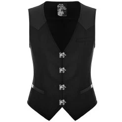 Gilet Gothique 'Taurus' Noir -Magasin De Mode gilet gothique taurus noir 2