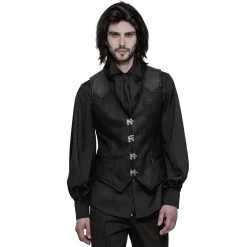 Gilet Gothique 'Taurus' Noir -Magasin De Mode gilet gothique taurus noir 4