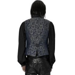 Gilet 'Lycidas' En Jacquard Bleu -Magasin De Mode gilet lycidas en jacquard bleu 2