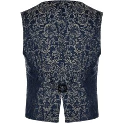 Gilet 'Lycidas' En Jacquard Bleu -Magasin De Mode gilet lycidas en jacquard bleu 8