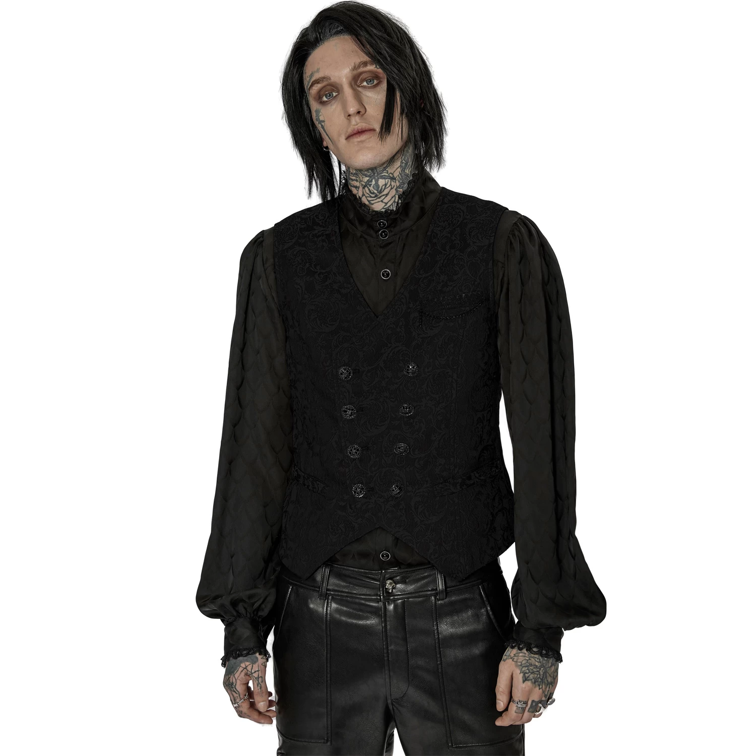 Gilet 'Lycidas' En Jacquard Noir 4 Gilet 'Lycidas' En Jacquard Noir – Image 2