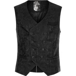 Gilet 'Lycidas' En Jacquard Noir