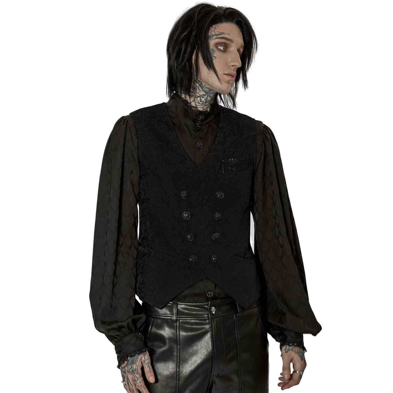 Gilet 'Lycidas' En Jacquard Noir 6 Gilet 'Lycidas' En Jacquard Noir – Image 4