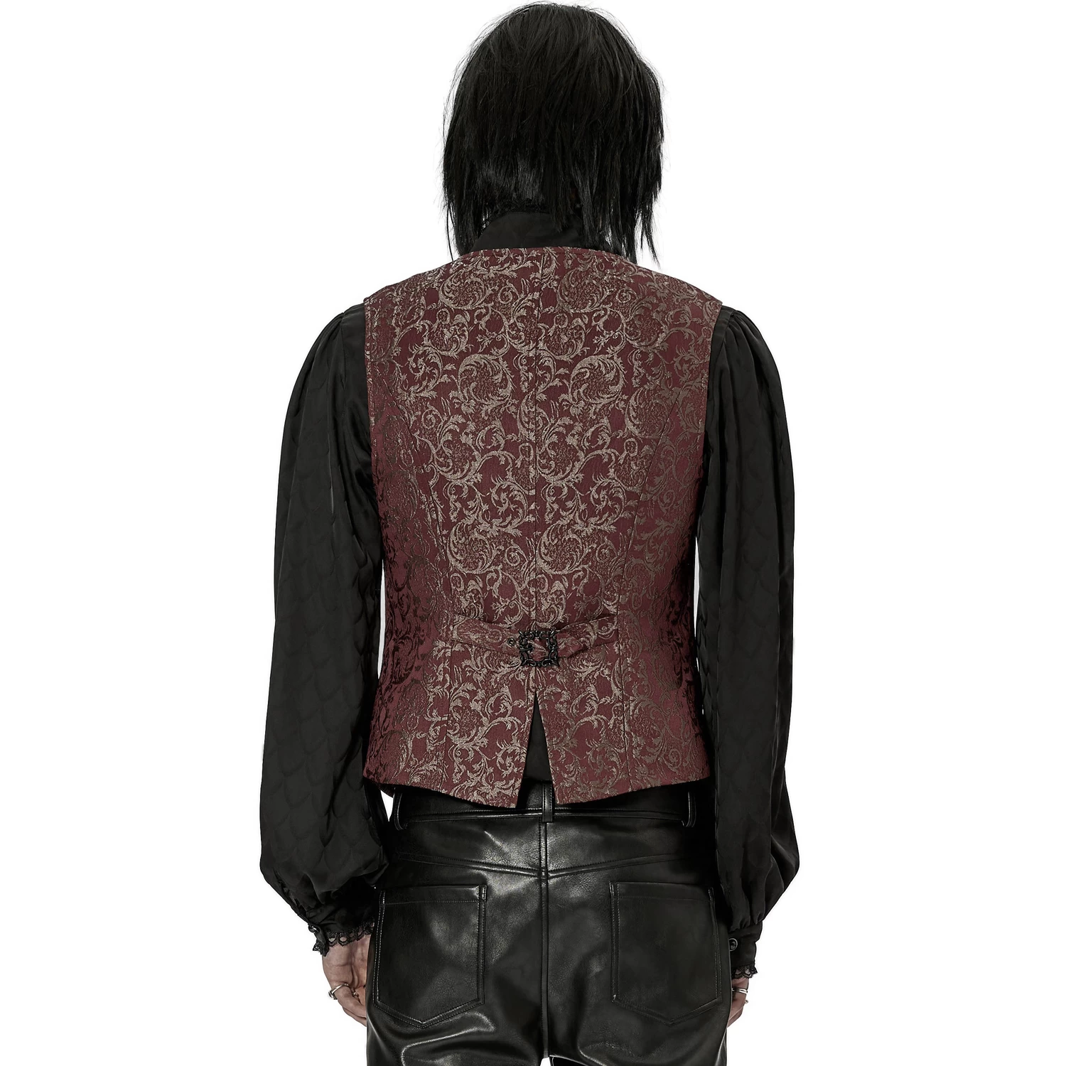 Gilet 'Lycidas' En Jacquard Rouge 5 Gilet 'Lycidas' En Jacquard Rouge – Image 3