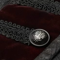 Gilet 'Silvanus' En Brocart Noir Et Velours Bordeaux 23 Gilet 'Silvanus' En Brocart Noir Et Velours Bordeaux -Magasin De Mode gilet silvanus en brocart noir et velours bordeaux 9