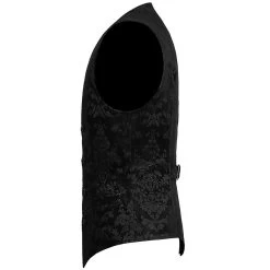 Gilet Victorien 'Damask Gothic' En Brocart Noir -Magasin De Mode gilet victorien damask gothic en brocart noir 10