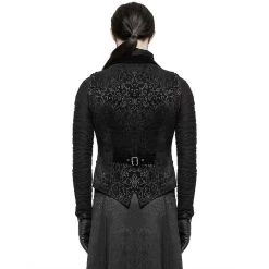 Gilet Victorien 'Gothic Regent' En Brocart Noir -Magasin De Mode gilet victorien gothic regent en brocart noir 2