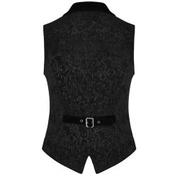 Gilet Victorien 'Gothic Regent' En Brocart Noir -Magasin De Mode gilet victorien gothic regent en brocart noir 5