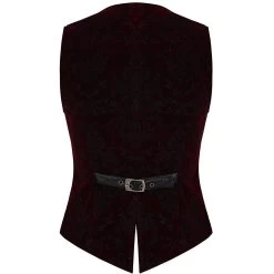 Gilet Victorien 'Poison Ivy' En Brocart Bordeaux -Magasin De Mode gilet victorien poison ivy en brocart bordeaux 7