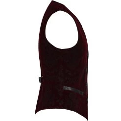 Gilet Victorien 'Poison Ivy' En Brocart Bordeaux -Magasin De Mode gilet victorien poison ivy en brocart bordeaux 8
