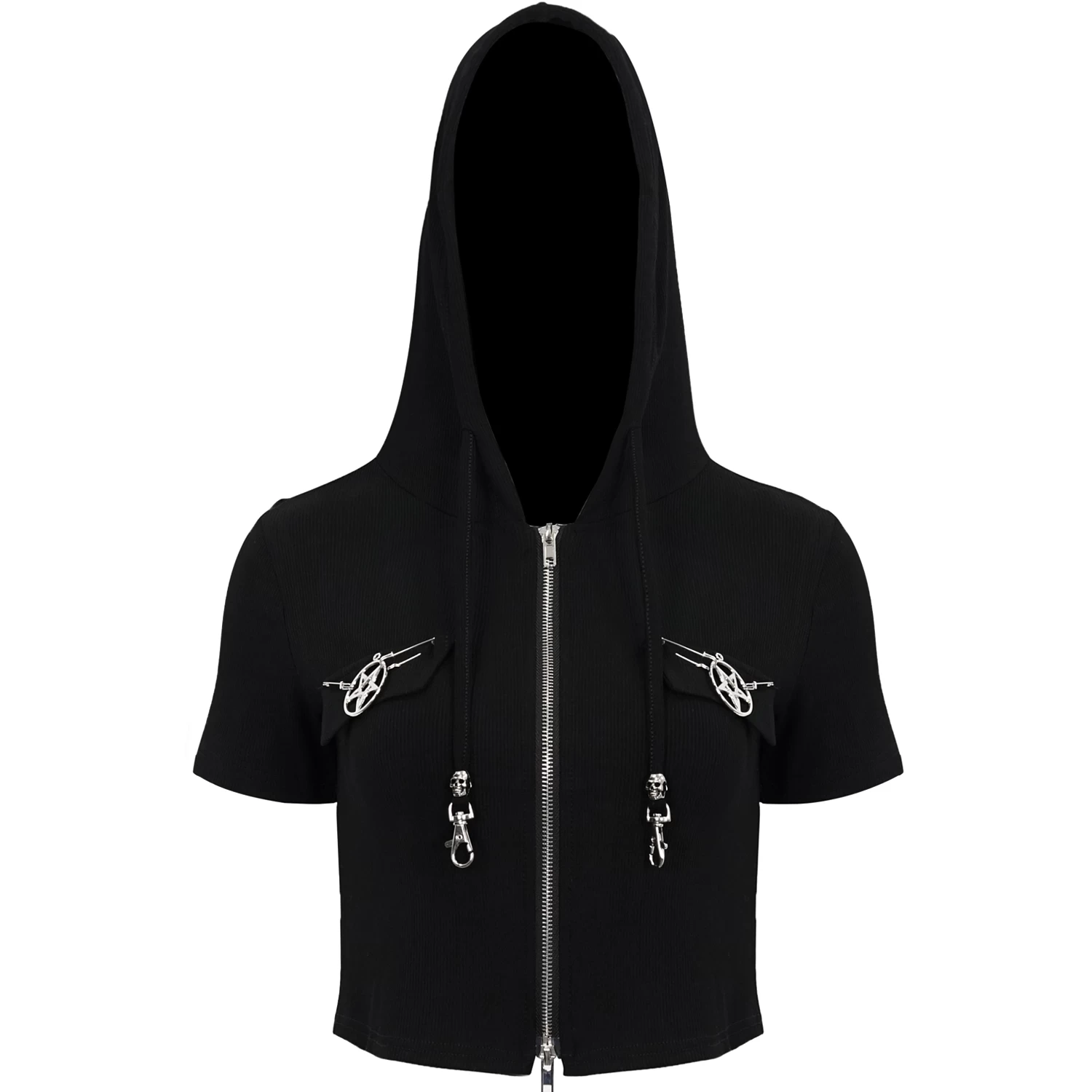 Haut à Capuche 'Pentagram' Noir 13 Haut à Capuche 'Pentagram' Noir – Image 11