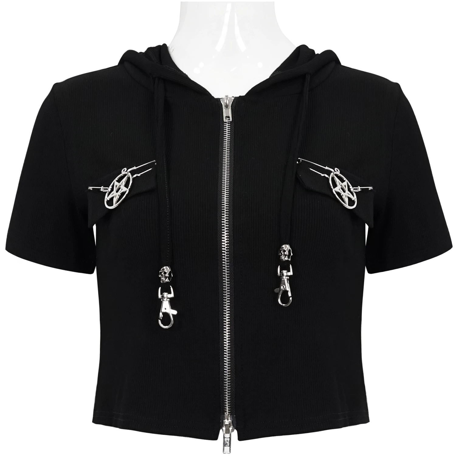 Haut à Capuche 'Pentagram' Noir 16 Haut à Capuche 'Pentagram' Noir – Image 14