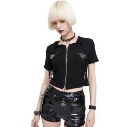 Haut à Capuche 'Pentagram' Noir 22 Haut à Capuche 'Pentagram' Noir -Magasin De Mode haut a capuche pentagram noir 3