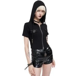 Haut à Capuche 'Pentagram' Noir 23 Haut à Capuche 'Pentagram' Noir -Magasin De Mode haut a capuche pentagram noir 4